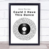 Anne Murray Could I Have This Dance Vinyl Record Song Lyric Wall Art Print