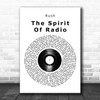 Rush The Spirit Of Radio Vinyl Record Song Lyric Wall Art Print