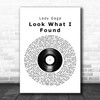 Lady Gaga Look What I Found Vinyl Record Song Lyric Wall Art Print