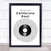 Marlena Shaw California Soul Vinyl Record Song Lyric Wall Art Print