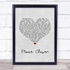 Phyllis Nelson Move Closer Grey Heart Song Lyric Music Wall Art Print