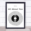 McFly All About You Vinyl Record Song Lyric Wall Art Print