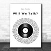 Sam Fender Will We Talk Vinyl Record Song Lyric Wall Art Print