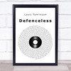 Louis Tomlinson Defenceless Vinyl Record Song Lyric Wall Art Print