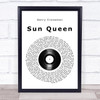 Gerry Cinnamon Sun Queen Vinyl Record Song Lyric Wall Art Print