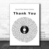 Sly & The Family Stone Thank You Vinyl Record Song Lyric Wall Art Print