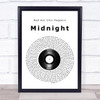 Red Hot Chili Peppers Midnight Vinyl Record Song Lyric Wall Art Print