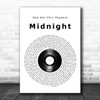 Red Hot Chili Peppers Midnight Vinyl Record Song Lyric Wall Art Print