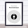 The Killers Runaways Vinyl Record Song Lyric Wall Art Print