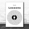 Rush Lessons Vinyl Record Song Lyric Wall Art Print