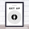 Shinedown GET UP Vinyl Record Song Lyric Wall Art Print