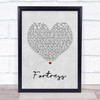 Queens of the Stone Age Fortress Grey Heart Song Lyric Music Wall Art Print