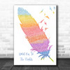 Richard Marx Hold On To The Nights Watercolour Feather & Birds Song Lyric Wall Art Print