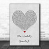 R Kelly The World's Greatest Grey Heart Song Lyric Music Wall Art Print