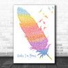 Barbara Lewis Baby I'm Yours Watercolour Feather & Birds Song Lyric Wall Art Print