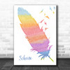 Lady Gaga Scheiße Watercolour Feather & Birds Song Lyric Wall Art Print