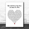 The Isley Brothers This Old Heart Of Mine (Is Weak For You) White Heart Song Lyric Wall Art Print