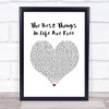 Janet Jackson The Best Things In Life Are Free White Heart Song Lyric Wall Art Print