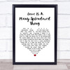 Andy Williams Love Is A Many-Splendored Thing White Heart Song Lyric Wall Art Print