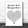 Ian Dury & The Blockheads Reasons To Be Cheerful, Part 3 White Heart Song Lyric Wall Art Print