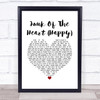 The Kooks Junk Of The Heart (Happy) White Heart Song Lyric Wall Art Print