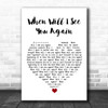 The Three Degrees When Will I See You Again White Heart Song Lyric Wall Art Print