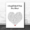 Edwin McCain I Could Not Ask For More White Heart Song Lyric Wall Art Print