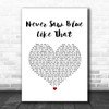 Shawn Colvin Never Saw Blue Like That White Heart Song Lyric Wall Art Print