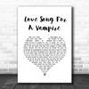 Annie Lennox Love Song For A Vampire White Heart Song Lyric Wall Art Print