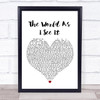 Jason Mraz The World As I See It White Heart Song Lyric Wall Art Print