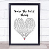 Paul Weller Youre The Best Thing White Heart Song Lyric Wall Art Print