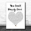 Phil Collins You Can't Hurry Love White Heart Song Lyric Wall Art Print