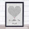 Shawn Mendes A Little Too Much Grey Heart Song Lyric Music Wall Art Print