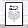 Tasmin Archer Sleeping Satellite White Heart Song Lyric Wall Art Print