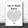 The Mission Like A Child Again White Heart Song Lyric Wall Art Print