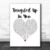 Aaron Lewis Tangled Up In You White Heart Song Lyric Wall Art Print