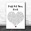 Crowded House Fall At Your Feet White Heart Song Lyric Wall Art Print
