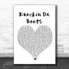 H-Town Knockin' Da Boots White Heart Song Lyric Wall Art Print