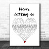 Anthony Hamilton Never Letting Go White Heart Song Lyric Wall Art Print