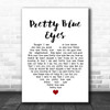 Craig Douglas Pretty Blue Eyes White Heart Song Lyric Wall Art Print