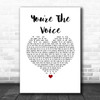 John Farnham You're The Voice White Heart Song Lyric Wall Art Print