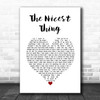 Kate Nash The Nicest Thing White Heart Song Lyric Wall Art Print