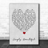 Simply Beautiful Al Green Grey Heart Song Lyric Music Wall Art Print