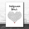 Wilco California Stars White Heart Song Lyric Wall Art Print