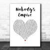 Belle & Sebastian Nobody's Empire White Heart Song Lyric Wall Art Print