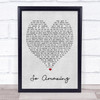 So Amazing Luther Vandross Grey Heart Song Lyric Music Wall Art Print