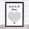 Supertramp Lord Is It Mine White Heart Song Lyric Wall Art Print