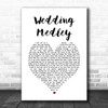 Anthem Lights Wedding Medley White Heart Song Lyric Wall Art Print