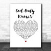 Beach Boys God Only Knows White Heart Song Lyric Wall Art Print