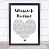 Duffy Warwick Avenue White Heart Song Lyric Wall Art Print